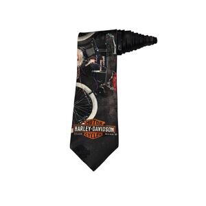 Ralph Marlin Harley Davidson Since 1903 Motorcycle 2003 Vintage Necktie Silk